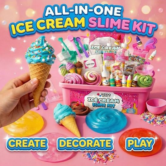 Ice Cream Slime Kit: Wielki zestaw do robienia slime’ów o zapachu lodów