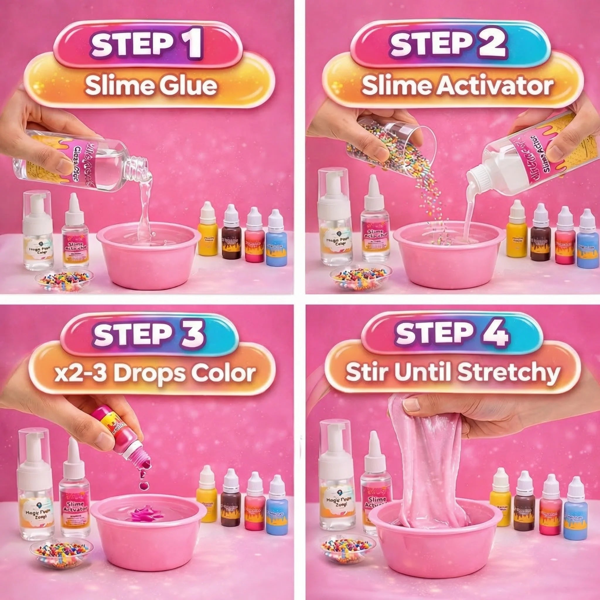 DIY Slime Squishies – Lody (4+ lata)