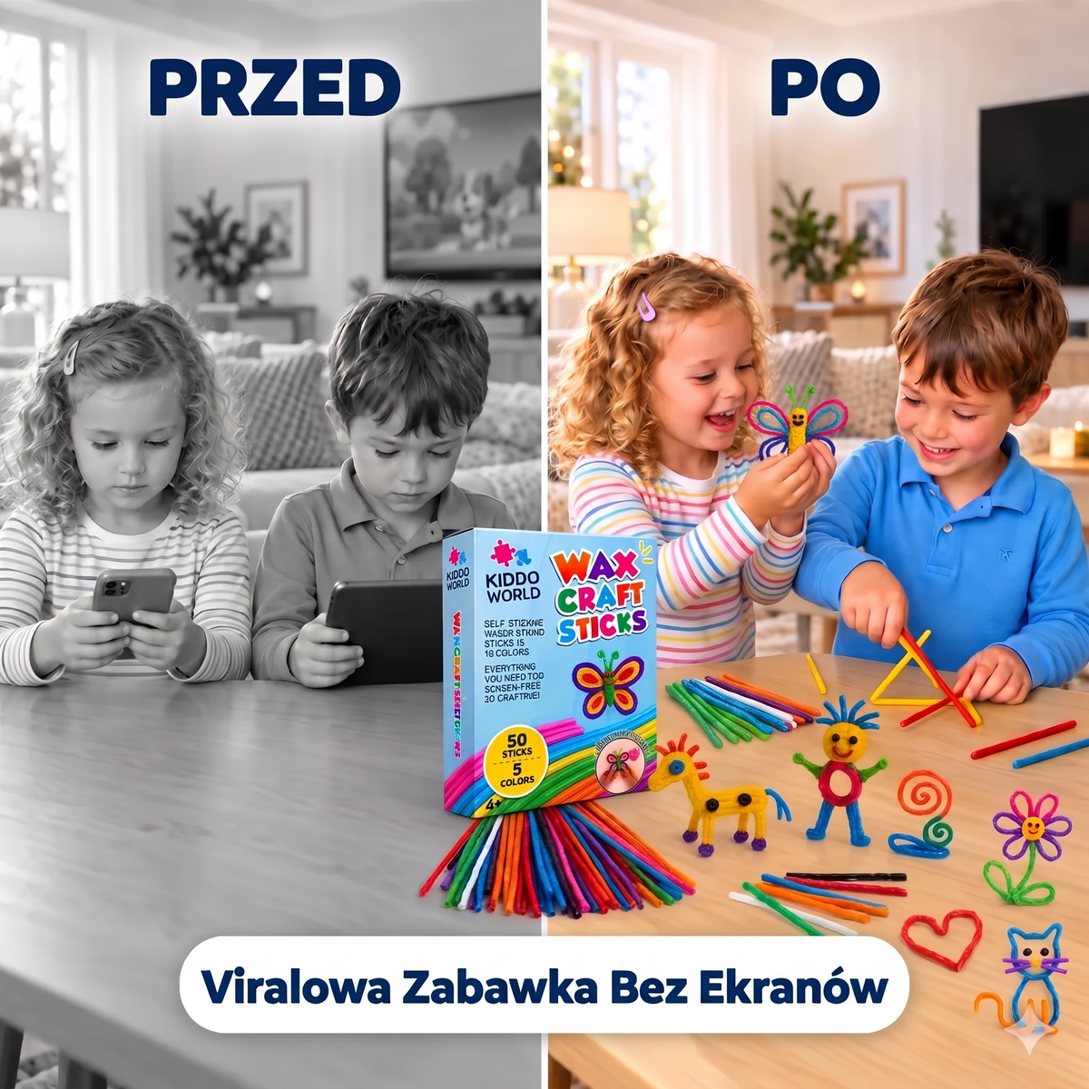 Wikki Stix Magiczne woskowe sznurki (zestaw 50 elementów, 3+ lat)