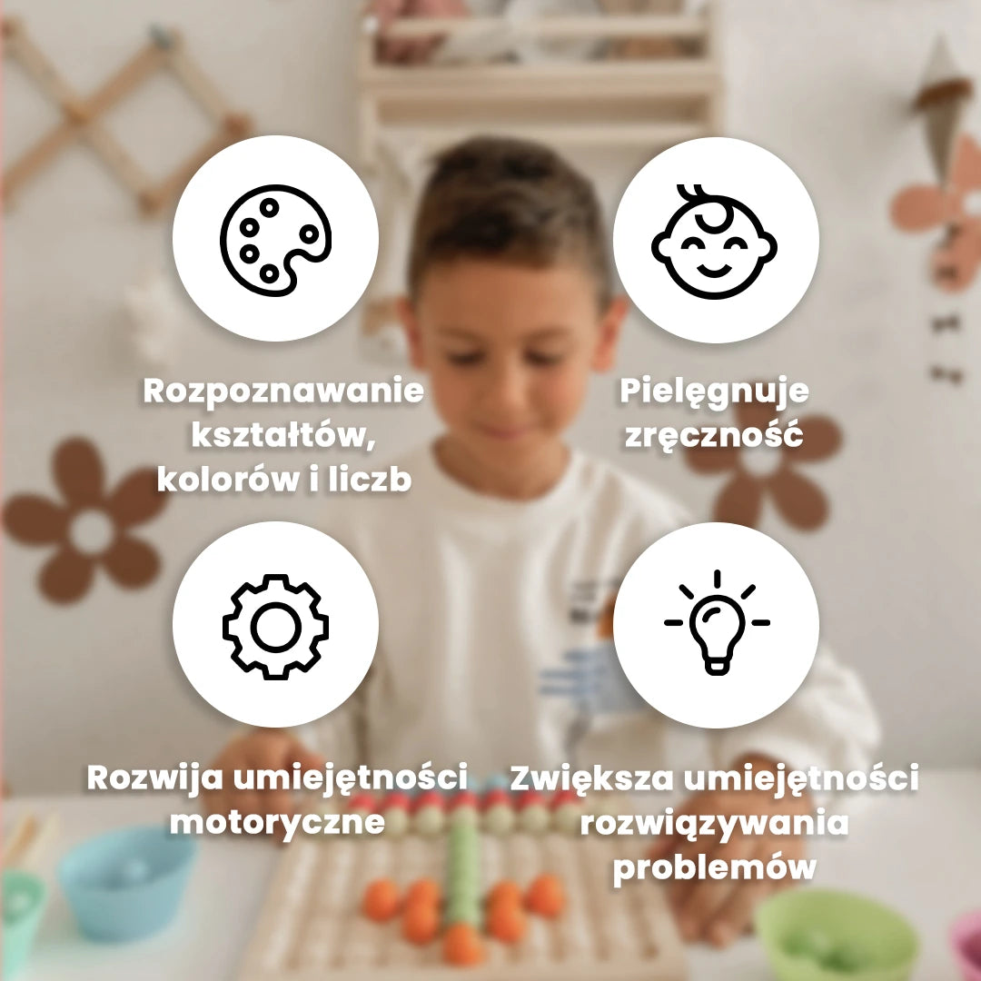 Stołowa Gra z Koralikami Montessori