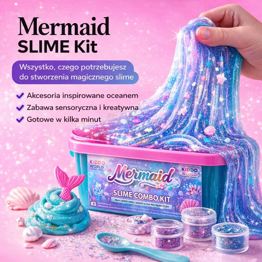 Ocean Mermaid Slime Kit: Wielki zestaw do robienia slime’ów o tematyce morskiej