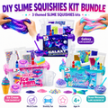 Mega Zestaw SLIME SQUISHIES 57 elementów | Galaktyka, Syrenka i Lody (4+ lata)