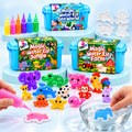 Magic Water Squishies – 3× kreatywny zestaw do tworzenia figurek 3D | Świat morski, Farma i Dżungla | 3+ lata