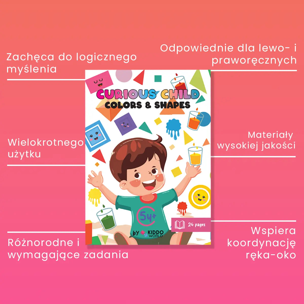 Curious Child: Zeszyt Montessori kolorów i kształtów (5+ lat)
