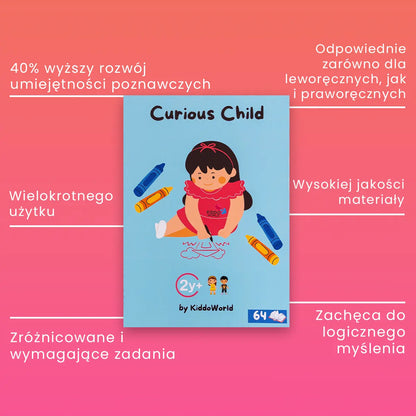 Curious Child: Zeszyt Montessori do śledzenia linii, liczb i wzorów (3+ lat)