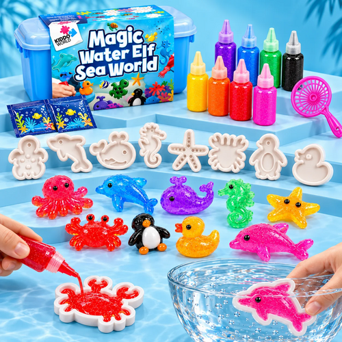 Magic Water Squishies – kolory żelowe, foremki i gotowe squishies