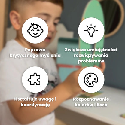 Drewniane Liczbowe Łamigłówki Montessori