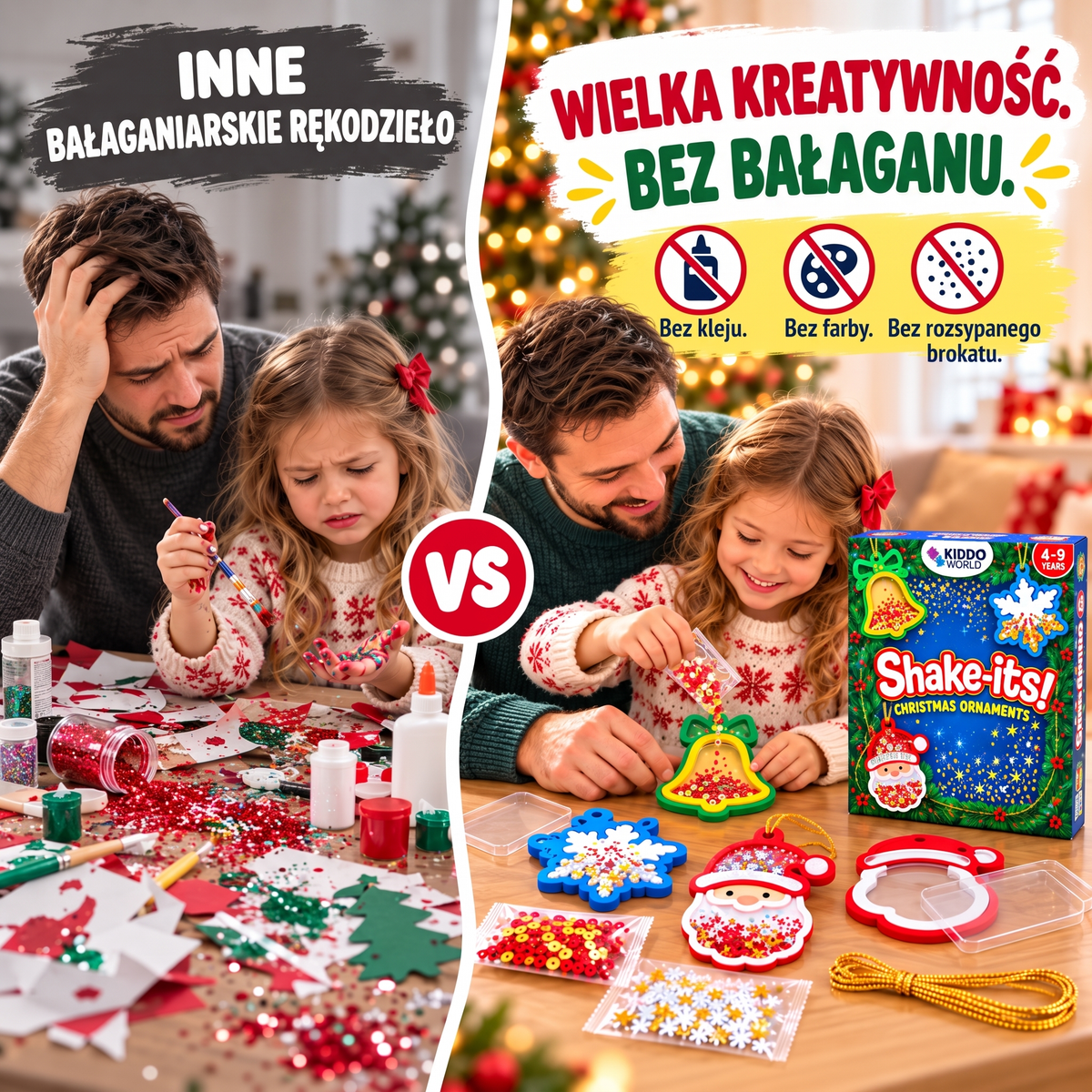 Shake-Its – Kreatywny zestaw do tworzenia świątecznych ozdób (4+ lata)