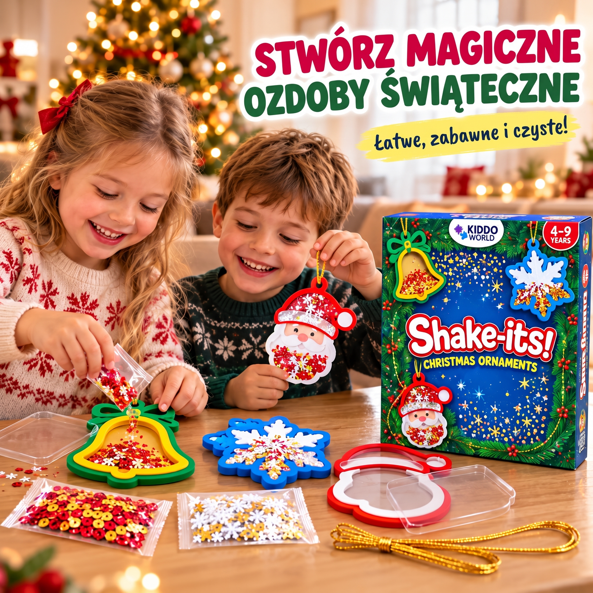 Shake-Its – Kreatywny zestaw do tworzenia świątecznych ozdób (4+ lata)