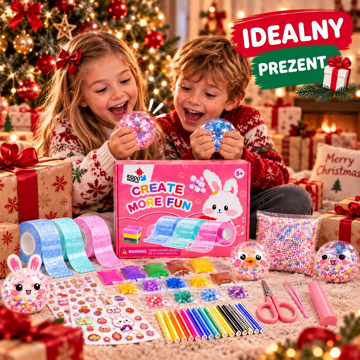 Nano Tape Bubble Squishies – Kreatywny zestaw 41 elementów (4+ lata) – zdjęcie 4
