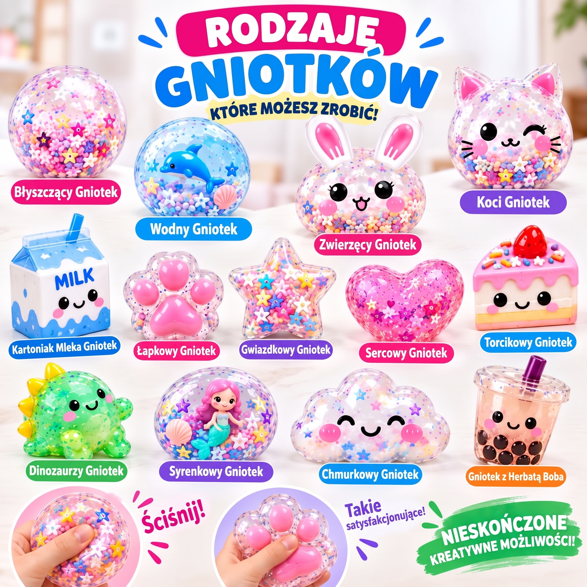Nano Tape Bubble Squishies – Kreatywny zestaw 41 elementów (4+ lata) – zdjęcie 6