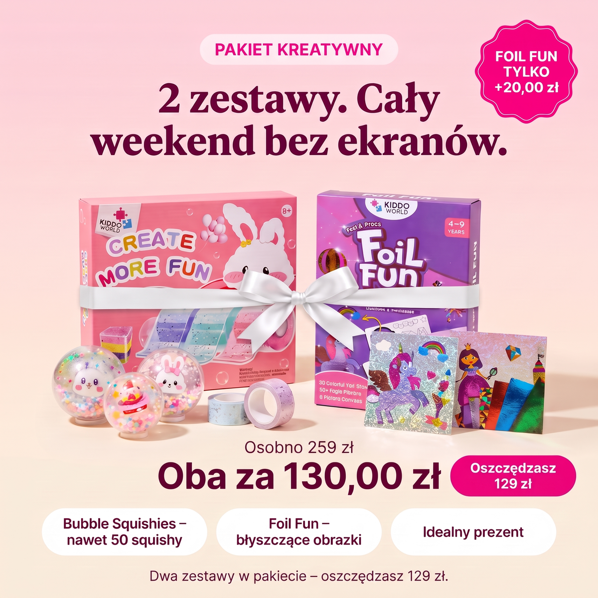 Kreatywny pakiet: Bubble Squishies + Foil Fun Jednorożce i księżniczki, zdjęcie 1