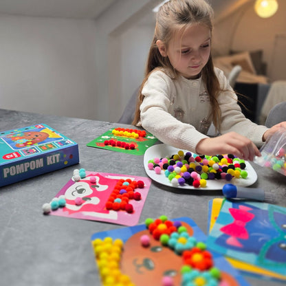 Zestaw kreatywny Pom Pom ze zwierzętami