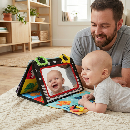 Zabawka sensoryczna do leżenia na brzuszku z piszczałką | 0–12 miesięcy
