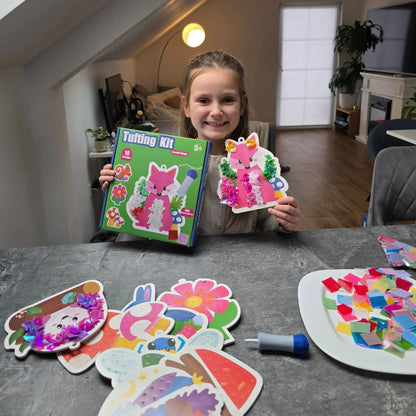 Tufting Kit | Sensoryczna kreatywna zabawa z kolorowymi elementami | dla dzieci 4+