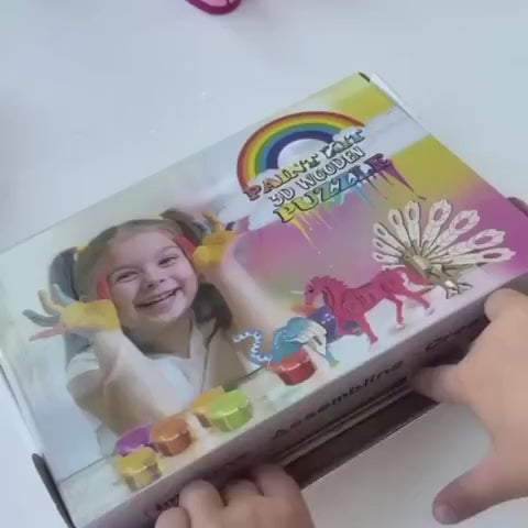 Montessori Malarski Puzzle 3D