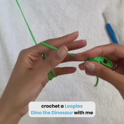 Zestaw do szydełkowania dla początkujących | Dinozaur Oscar | dla dzieci (10+) i dorosłych